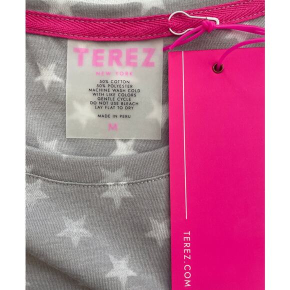 TEREZ Lightweight Gray Long Sleeve Top Size M NWT - Picture 4 of 5